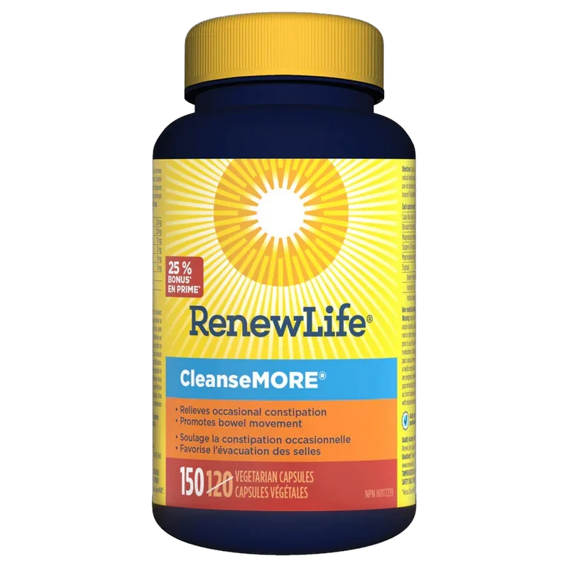 Renew Life CleanseMORE Bonus Size, 150 vegetarian capsules