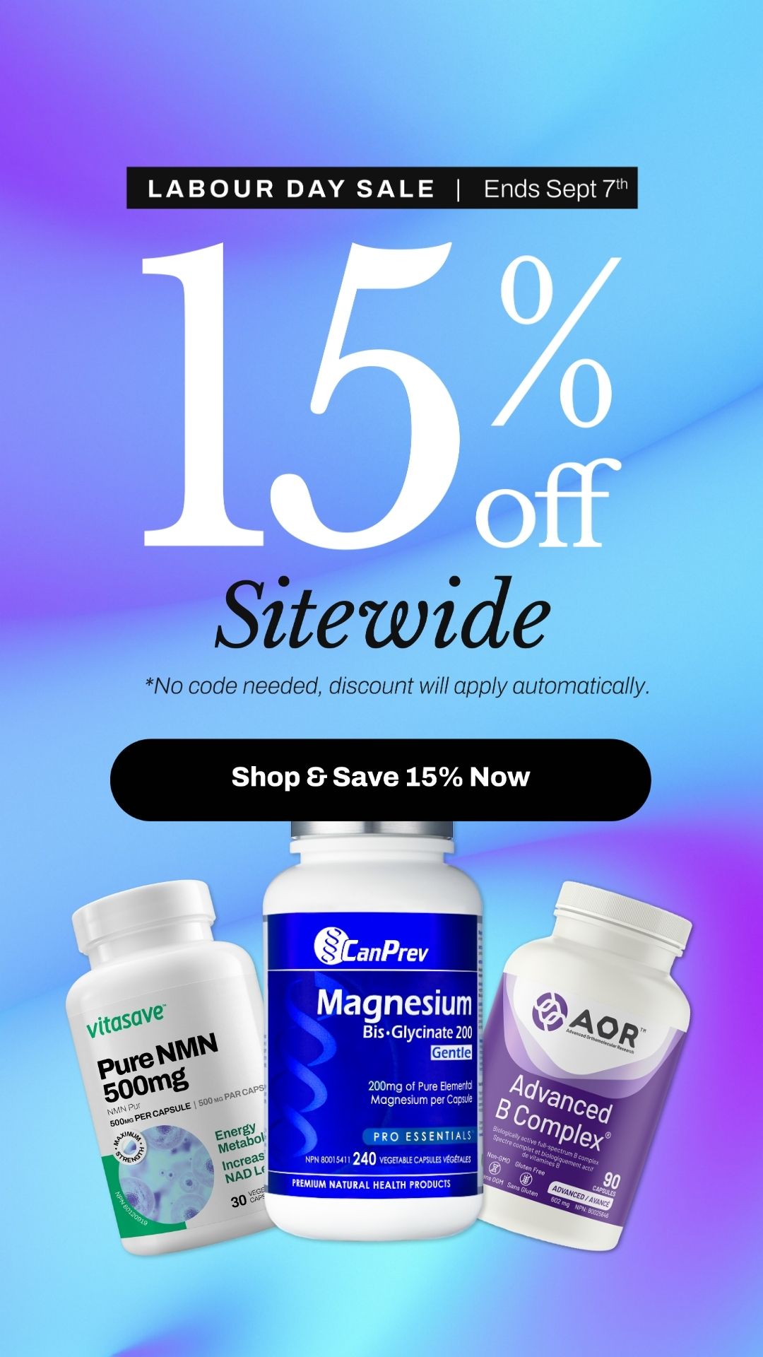 Labour Day Sale — 15% off sitewide, no code needed, ends September 7